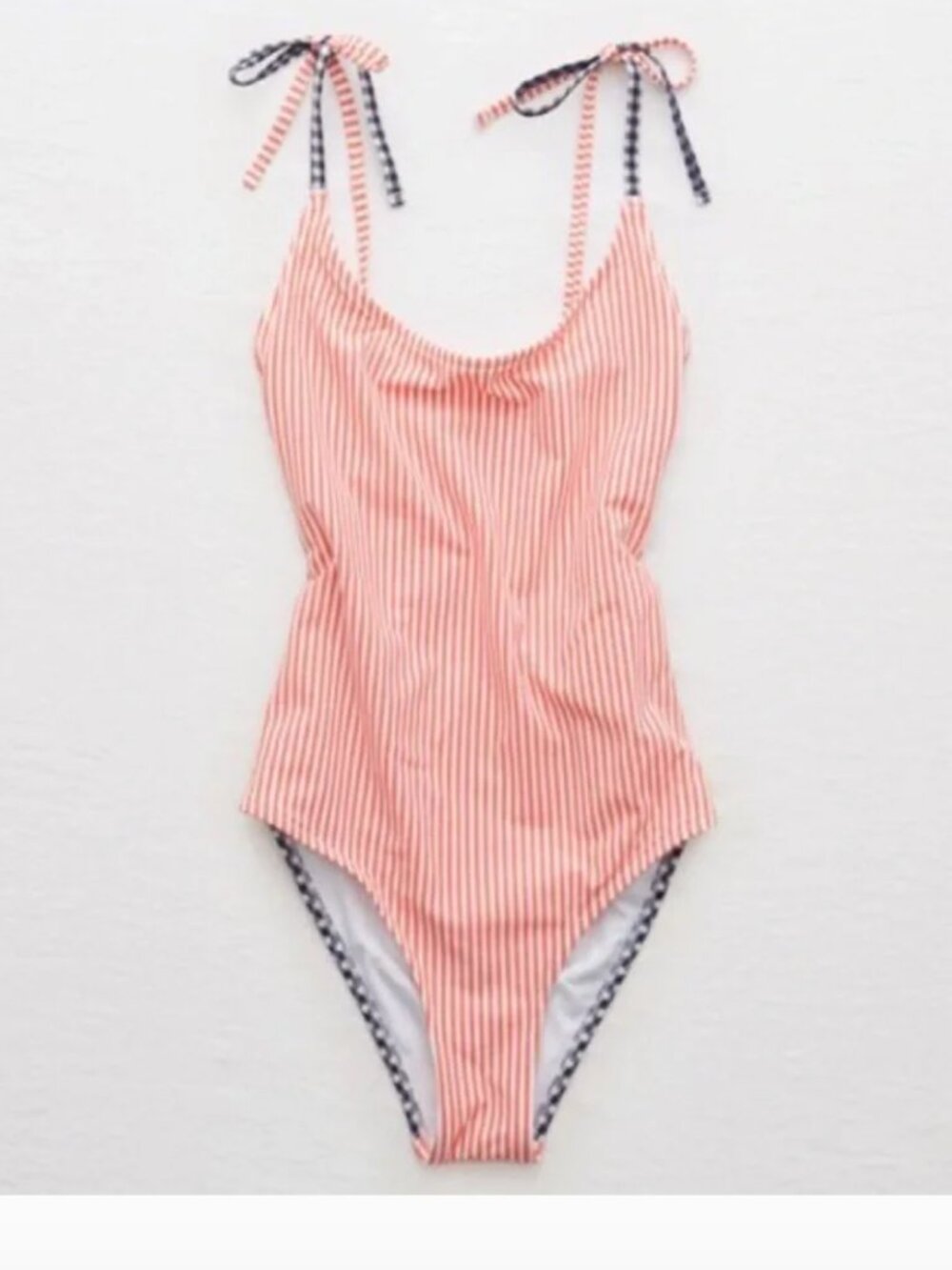 Aerie Seersucker Scoop One Piece Swimsuit